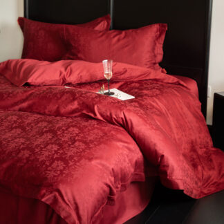 Modern Entry Lux Style Cotton Jacquard Wedding Four-piece Set