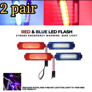 Waterproof 12V LED Flash Bike Lights Red Blue