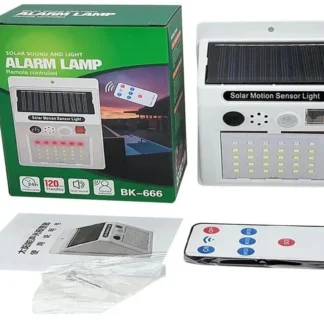 Solar Motion Sensor Wall Lamp Black 200mAh