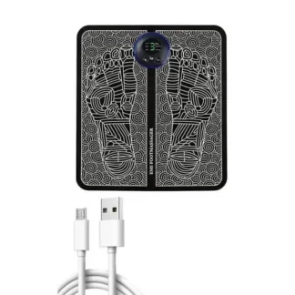Rechargeable Black Silicone Foot Massager with USB Cable