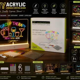 DIY Acrylic LED Writing Board with Glow & Neon Effects