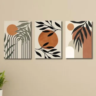Set of 3 Abstract Wall Art Frames for Home Office Decor