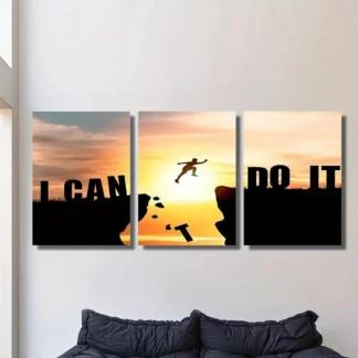 Set of 3 Motivational Wall Art Frames for Home Office