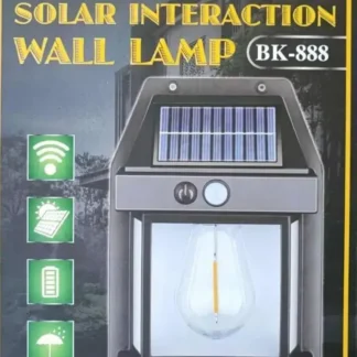 Solar Wall Lamp Motion Sensor Black 200mAh
