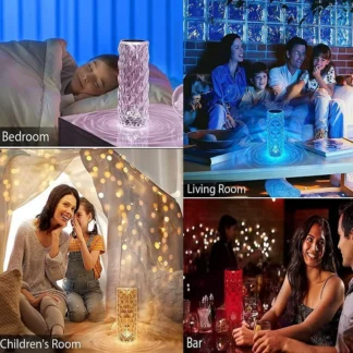 Crystal LED Table Lamp with 16 Colors Remote Control