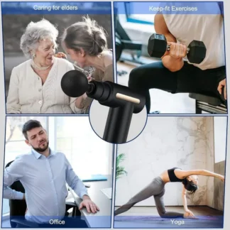 Black ABS Plastic Massager Gun for Home & Office Use