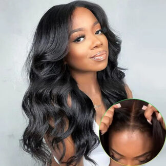 Body Wave Glueless Human Hair Wigs Glue-free Hoods